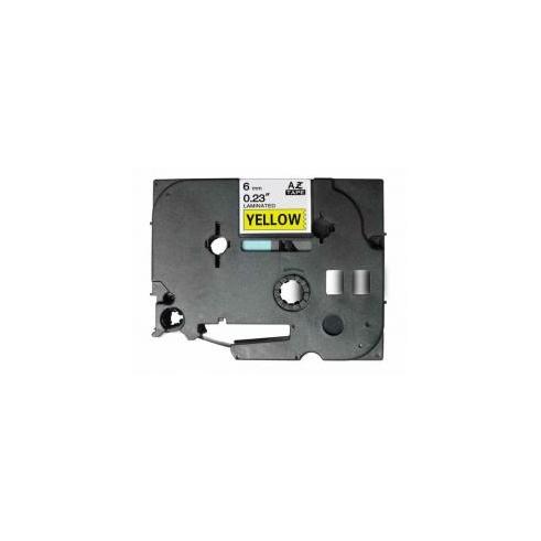 Compatible BROTHER TZE-611 Negro / Amarillo TZ-611