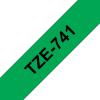 Compatible Brother TZE-741 Negro / Verde TZ-741