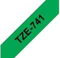 Compatible Brother TZE-741 Negro / Verde TZ-741