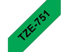 Compatible Brother TZE-751 Negro / Verde TZ-751
