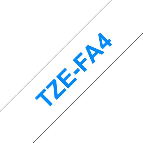 Compatible Brother TZE FA4 Azul / Blanco