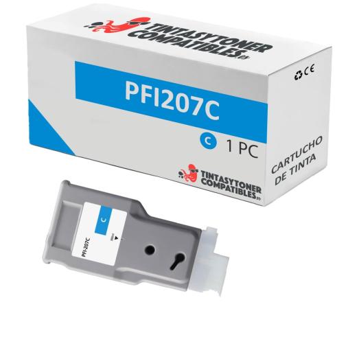 Compatible Canon PFI 207 Cyan Pigmentado