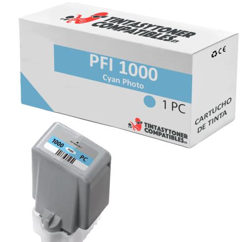 Compatible Canon PFI1000 Cyan Photo Pigmentado