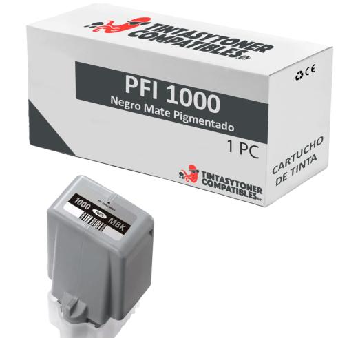 Compatible Canon PFI1000 Negro Mate Pigmentado