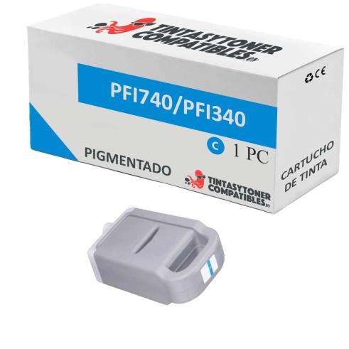 Compatible Canon PFI740/PFI340 Cyan Pigmentado