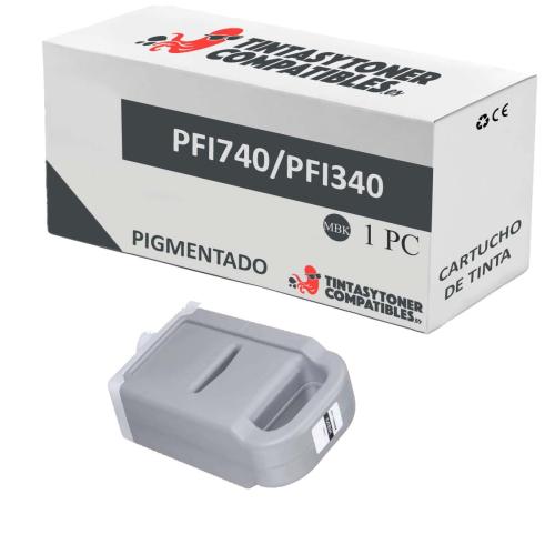 Compatible Canon PFI740/PFI340 Negro Mate Pigmentado