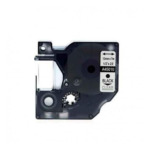 Compatible Dymo D1 45010 Negro / Transparente