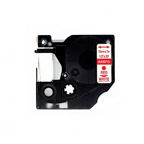 Compatible Dymo D1 45015 Rojo / Blanco