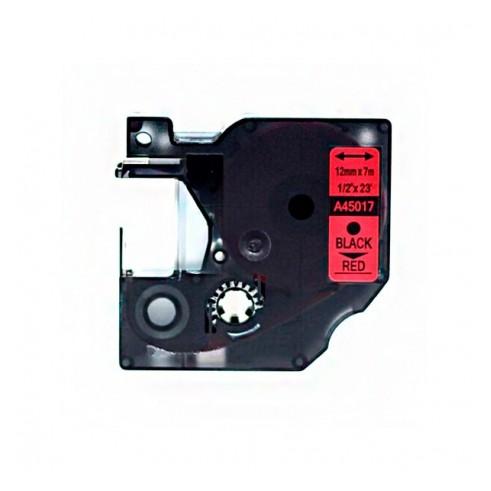 Compatible Dymo D1 45017 Negro / Rojo