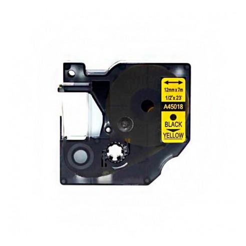 Compatible Dymo D1 45018 Negro / Amarillo
