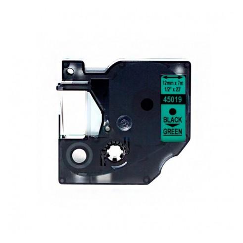 Compatible Dymo D1 45019 Negro / Verde