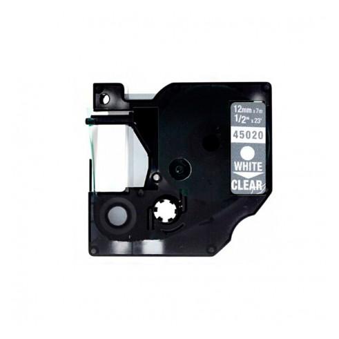 Compatible Dymo D1 45020 Blanco / Transparente