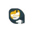 Compatible Dymo LetraTag S0718850 Negro / Blanco Etiqueta Textil