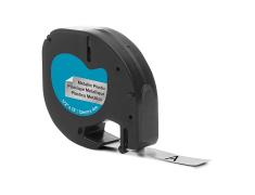 Compatible Dymo LetraTag S0721730 Negro / Plata