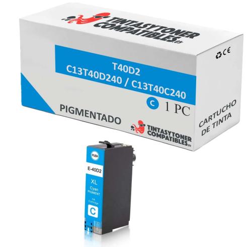 Compatible Epson T40D2 Cyan Pigmentado