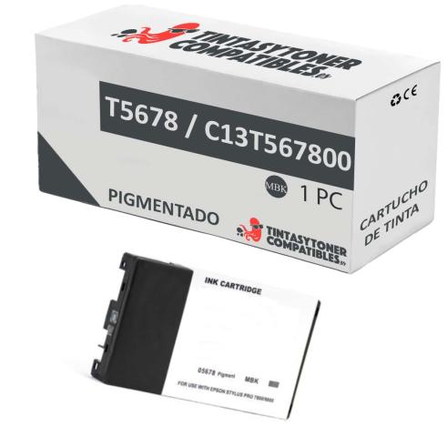 Compatible Epson T5678 Negro Mate de Tinta Pigmentada