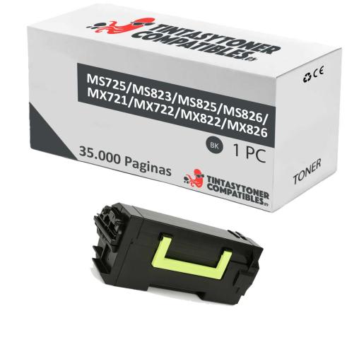 Compatible Lexmark MS725 / MS823 / MS825 / MS826 / MX721 / MX722 / MX822 / MX826 XXL Negro