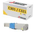 Compatible OKI C301 DN / C321 DN Amarillo