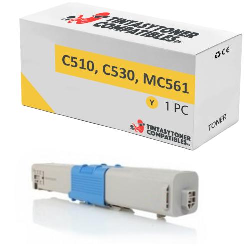 Compatible OKI C510 C530 MC561 Amarillo
