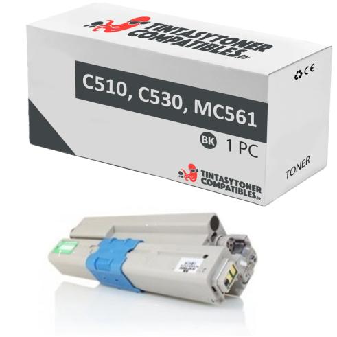 Compatible OKI C510 C530 MC561 Negro