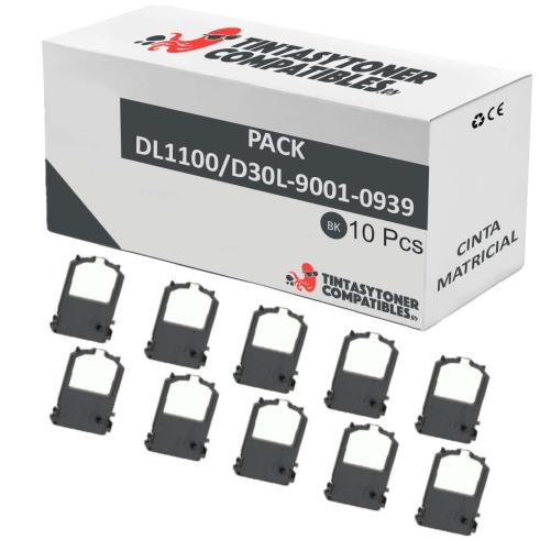 Compatible PACK 10X Cinta Matricial FUJITSU DL1100 Negra