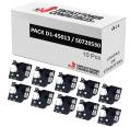 Compatible PACK 10X Dymo D1 45013 Negro / Blanco