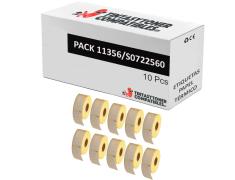 Compatible PACK 10X DYMO LABELWRITER 11356 Etiquetas Multipropósito de Papel Térmico