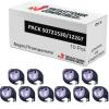 Compatible Pack 10x Dymo LetraTag S0721530 Negro / Transparente