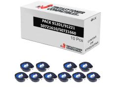 Compatible PACK 10X Dymo LetraTag S0721610/S0721660 Negro / Blanco