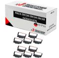 Compatible Pack 10x Epson ERC30 ERC34 ERC38 Negro/Rojo