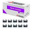 Compatible Pack 10x Epson LQ-2500 Cinta Matricial Purpura