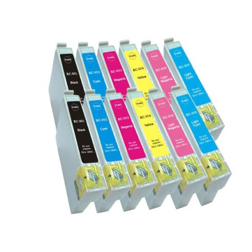 Compatible Pack 12 x Epson T0801/2/3/4/5/6