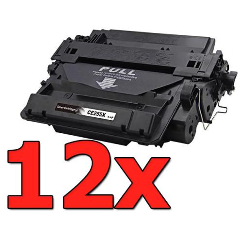 Compatible Pack 12 x HP CE255X Premium