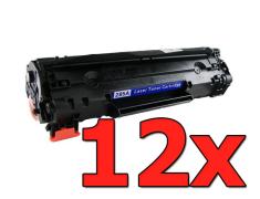 Compatible Pack 12 x HP CE278A Negro