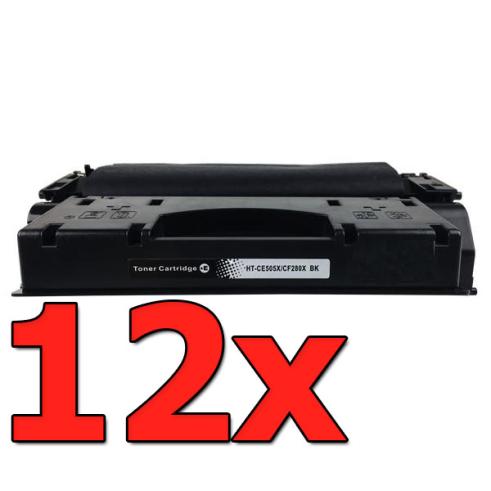 Compatible Pack 12 x HP CE505X Premium