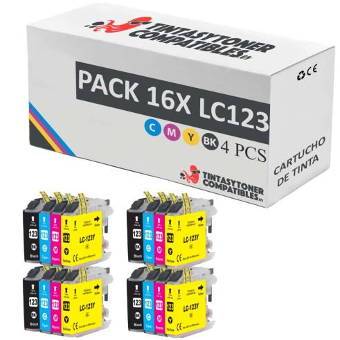 Compatible Pack 16 x Brother LC-123 Premium