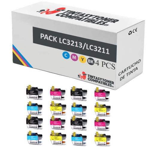 Compatible Pack 16 x Brother LC-3213 / LC3211 XL