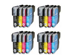 Compatible Pack 16 x Brother LC1100 / LC980