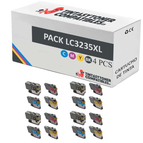 Compatible Pack 16x Brother LC3235 XL / LC3233