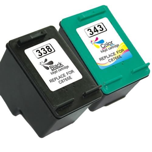 Pack 2 x Cartucho de tinta HP 338 y HP 343 Compatible