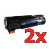 Compatible Pack 2 x HP CB435A Negro