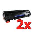 Compatible Pack 2 x HP CB435A Negro