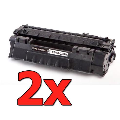 Compatible Pack 2 x HP Q5949A Negro