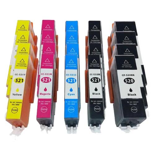 Compatible Pack 20 x Canon PGI 520 CLI 521