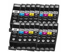 Compatible Pack 20 x Canon PGI 525 CLI 526