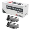 Compatible Pack 2x Brother TN-2510-XXL Negro