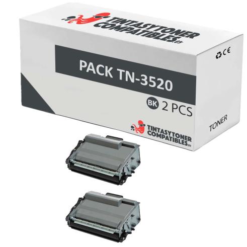 Compatible Pack 2x Brother TN-3520