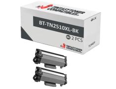 Compatible Pack 2x Brother TN2510XL Negro