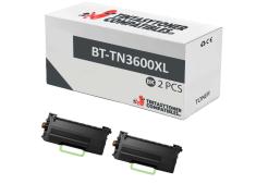Compatible Pack 2x Brother TN3600XL