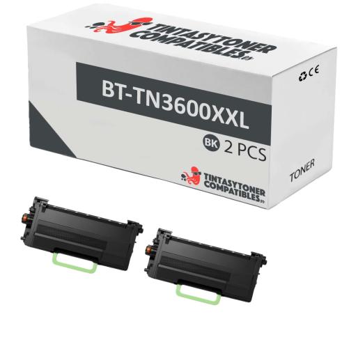 Compatible Pack 2x Brother TN3600XXL
